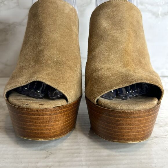 Rebecca Minkoff Cece Platform Sandals heels in light taupe nude shoes size 8 M - Picture 6 of 12